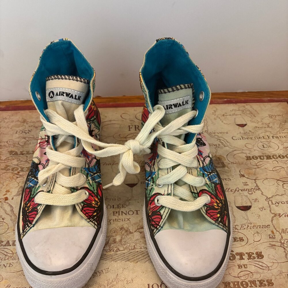 Women’s Floral Airwalk High-Top Sneakers – Size 6.5 - Picture 5 of 5